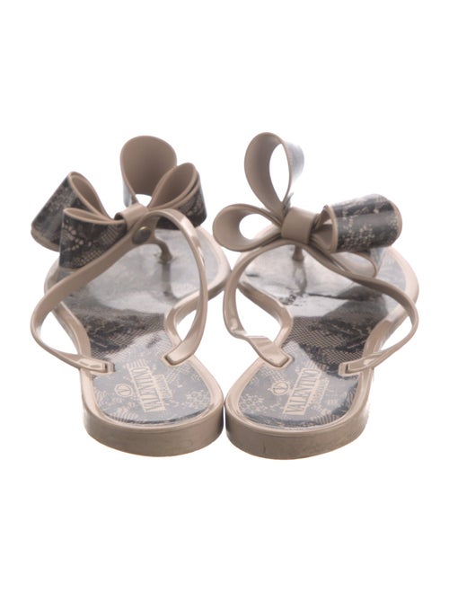 Valentino Rubber Bow Accents Slides