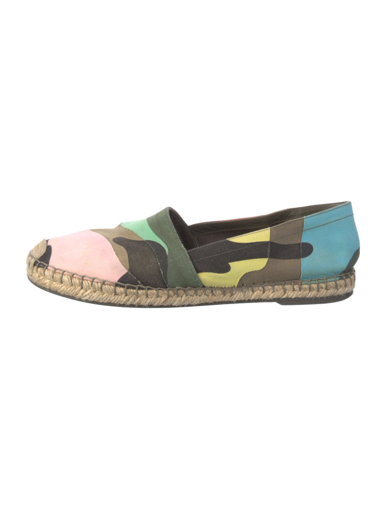 Valentino Canvas Camouflage Print Espadrilles