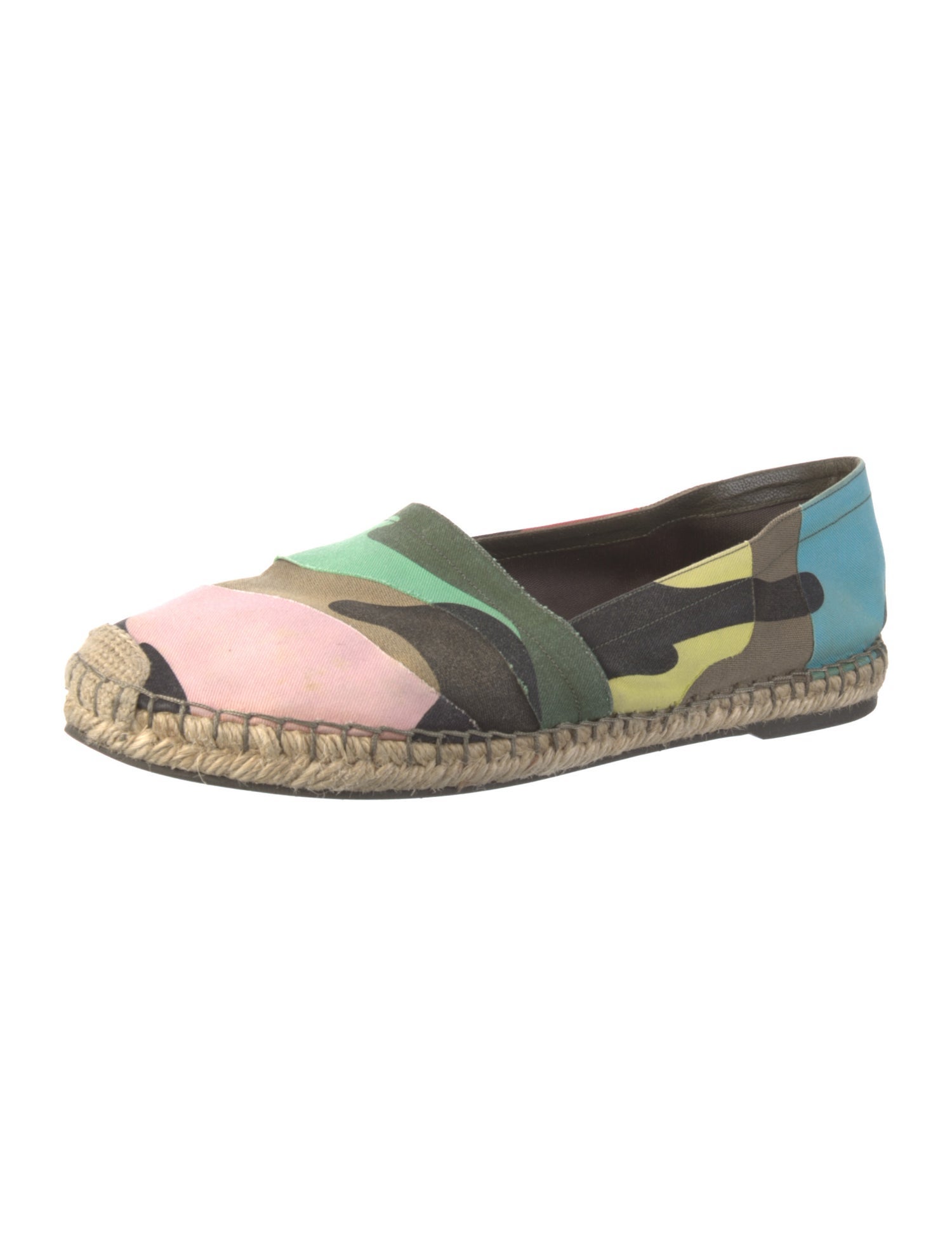 Valentino Canvas Camouflage Print Espadrilles