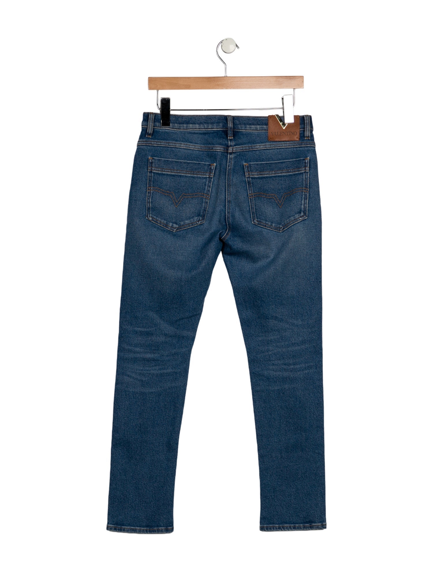 Valentino Mid-Rise Straight Leg Jeans