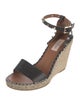 Valentino Rockstud Accents Leather Espadrilles