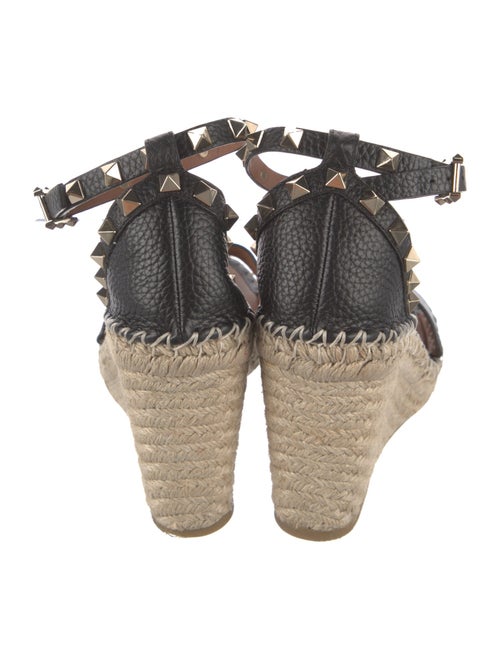 Valentino Rockstud Accents Leather Espadrilles