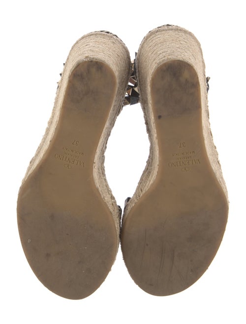Valentino Rockstud Accents Leather Espadrilles