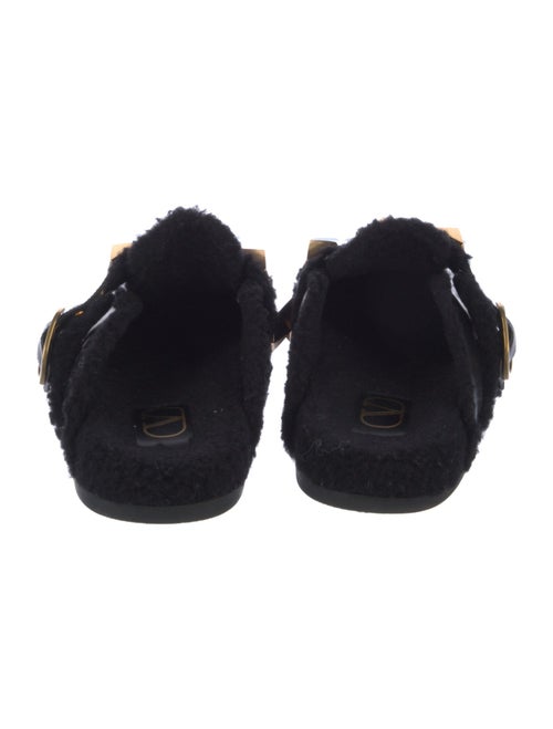 Valentino Rockstud Accents Leather Mules