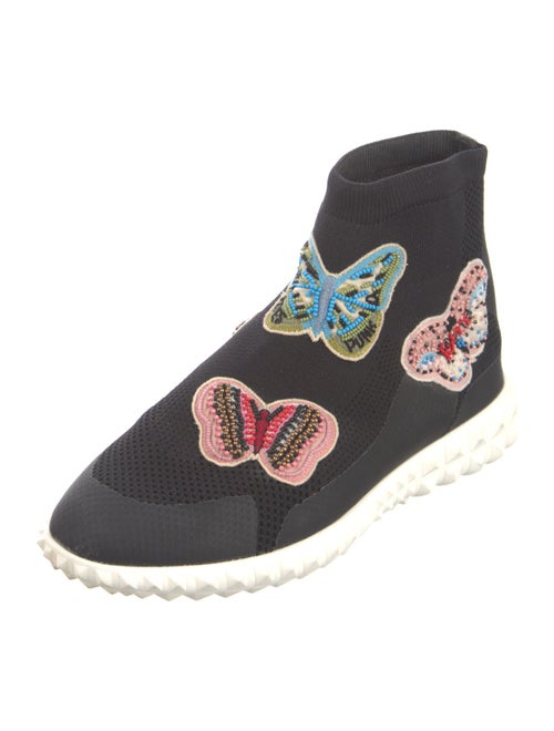 Valentino Printed Embroidered Accent Sock Sneakers