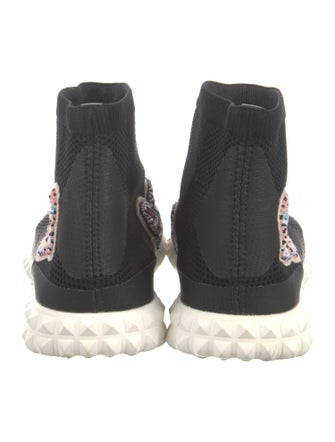 Valentino Printed Embroidered Accent Sock Sneakers