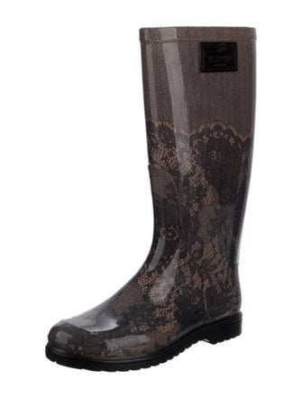 Valentino Rubber Printed Rain Boots