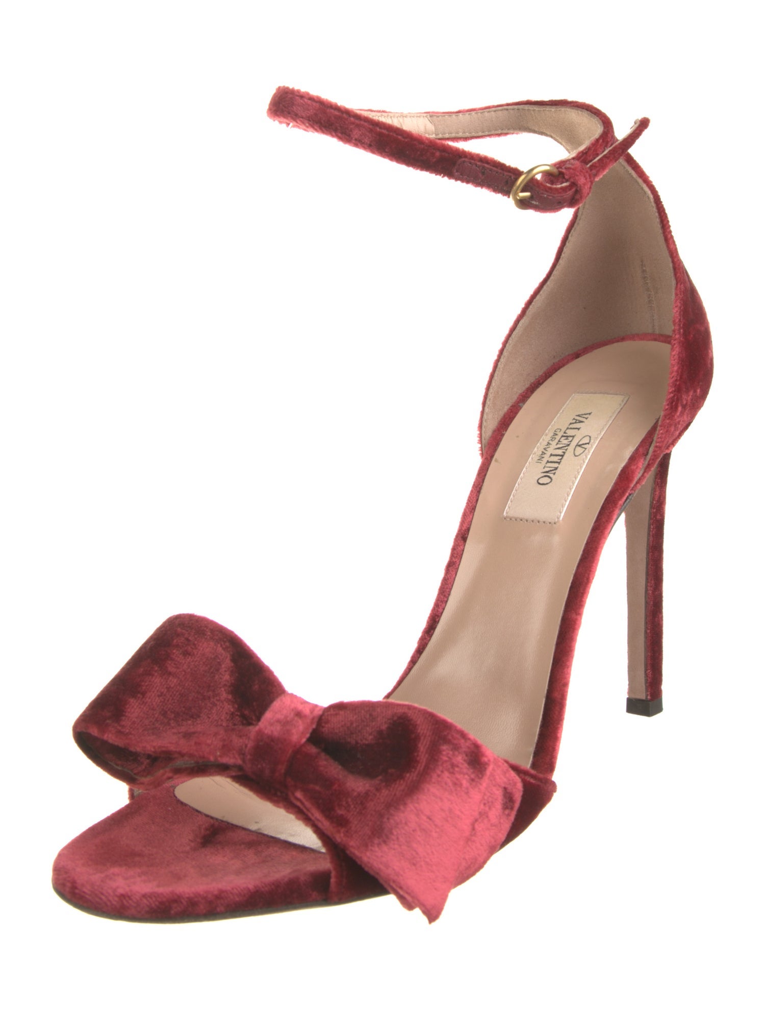 Valentino Velvet Bow Accents Sandals