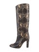 Valentino Python Animal Print Boots