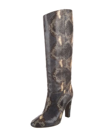 Valentino Python Animal Print Boots