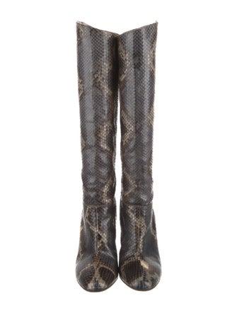 Valentino Python Animal Print Boots