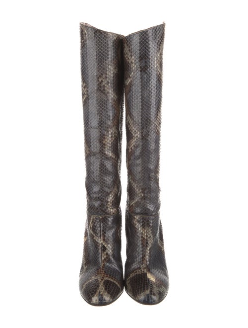 Valentino Python Animal Print Boots