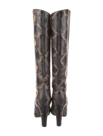 Valentino Python Animal Print Boots
