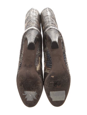 Valentino Python Animal Print Boots