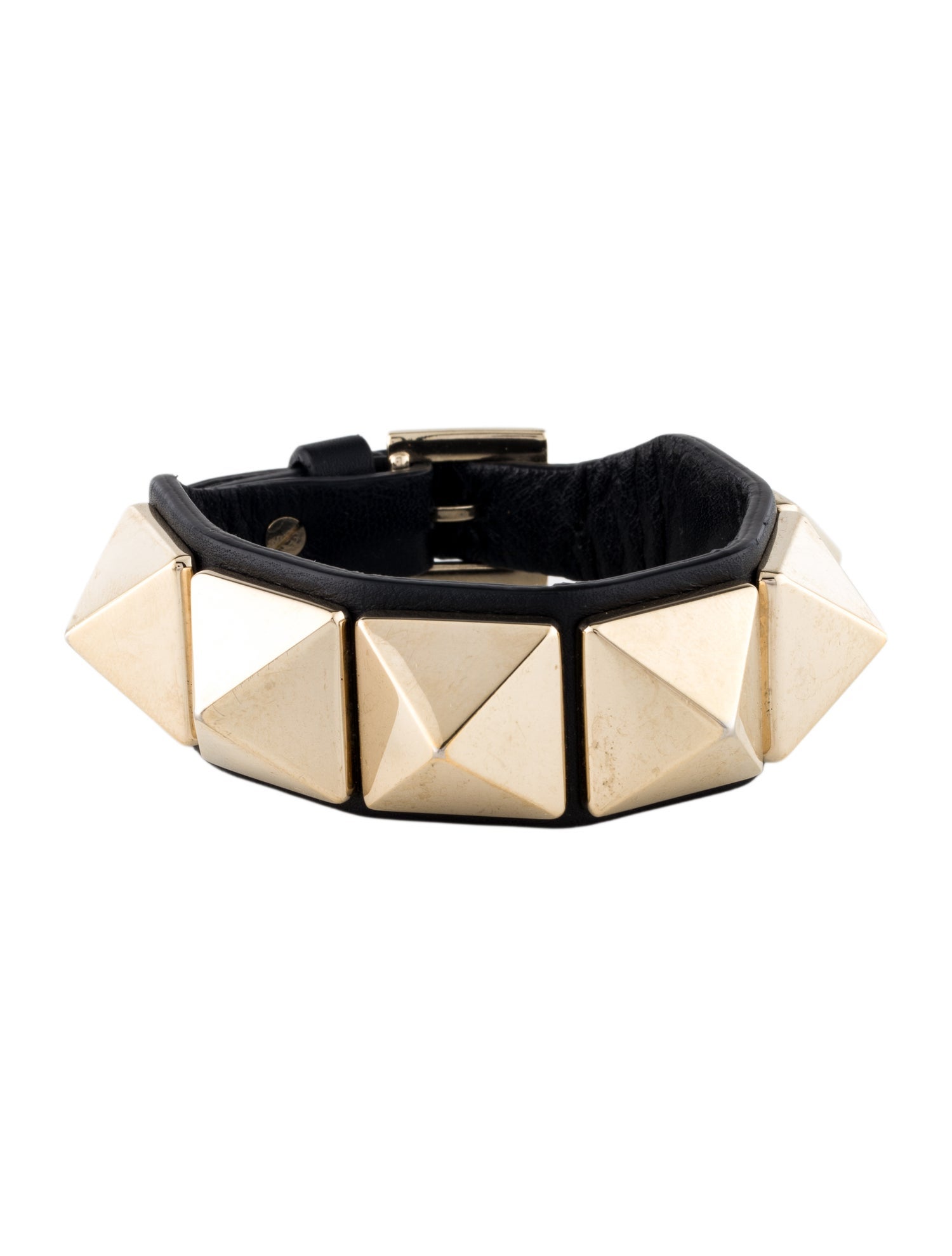 Valentino Leather Medium Rockstud Wrap Bracelet