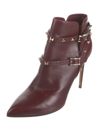 Valentino Rockstud Accents Leather Boots