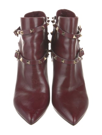 Valentino Rockstud Accents Leather Boots