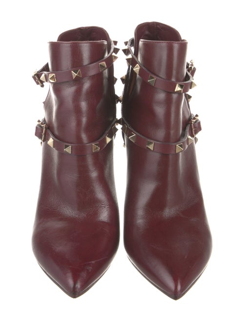 Valentino Rockstud Accents Leather Boots