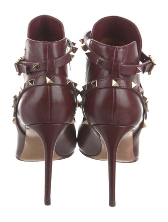 Valentino Rockstud Accents Leather Boots