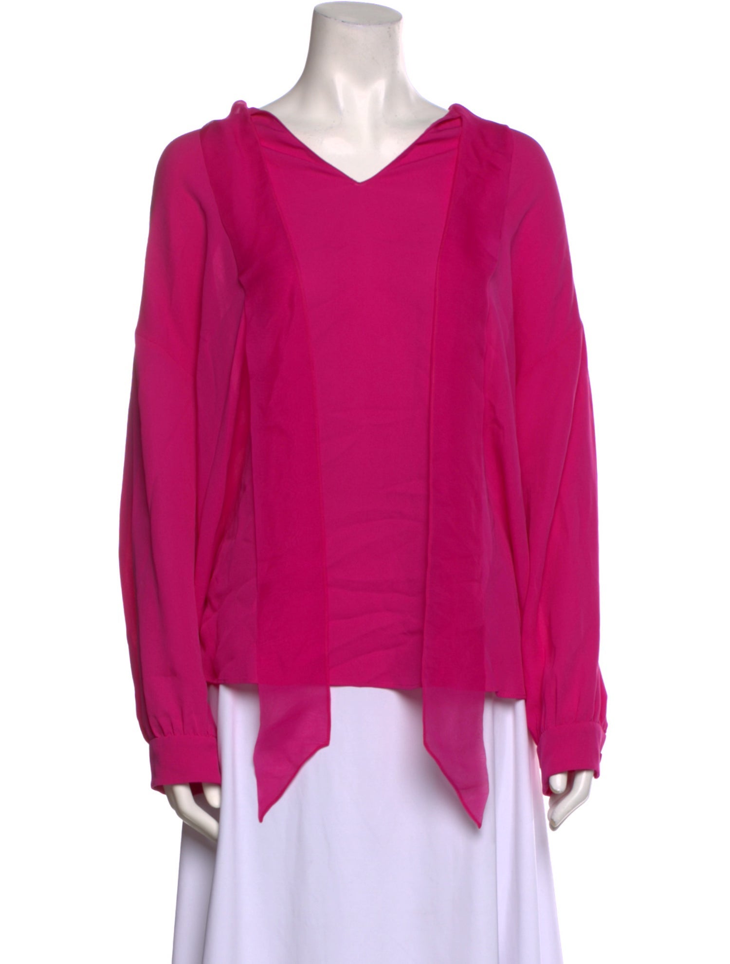 Valentino Silk V-Neck Blouse