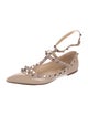 Valentino Rockstud Accents Patent Leather Flats