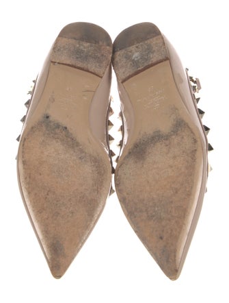 Valentino Rockstud Accents Patent Leather Flats