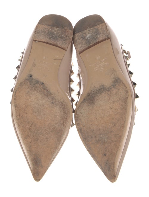 Valentino Rockstud Accents Patent Leather Flats
