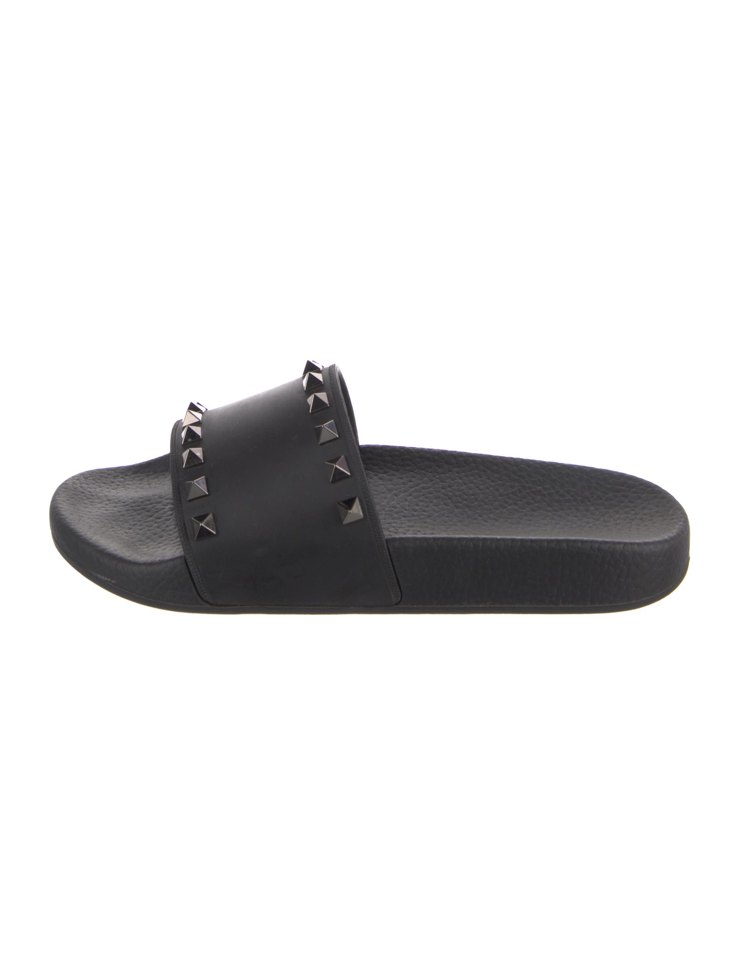 Valentino Rockstud Accents Rubber Slides