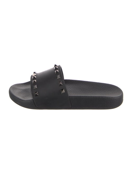 Valentino Rockstud Accents Rubber Slides