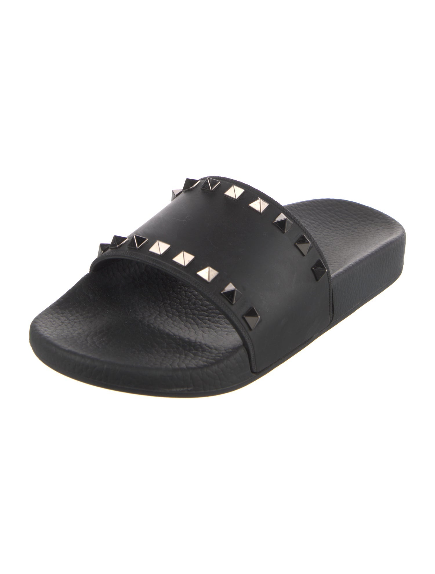 Valentino Rockstud Accents Rubber Slides