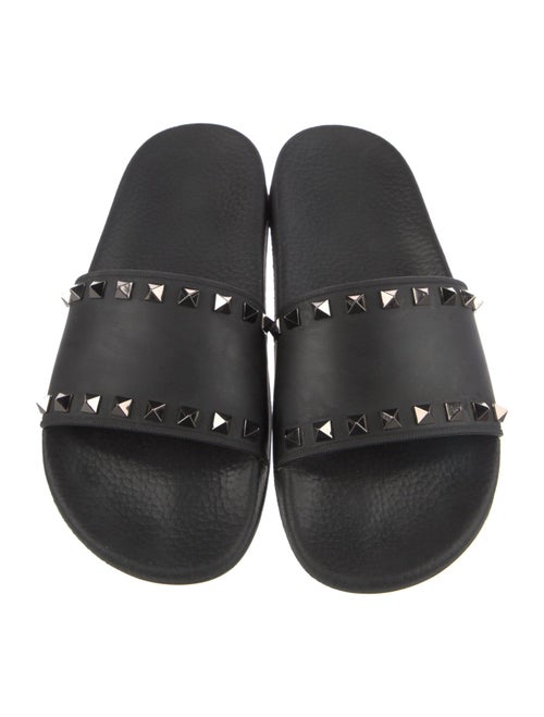 Valentino Rockstud Accents Rubber Slides