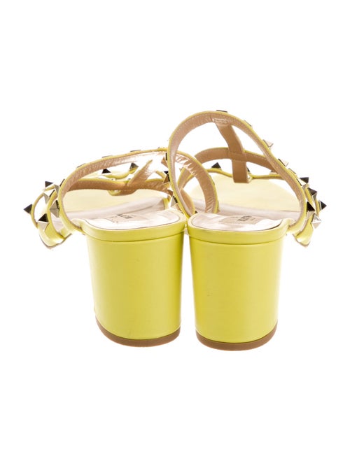 Valentino Rockstud Accents Leather Slides