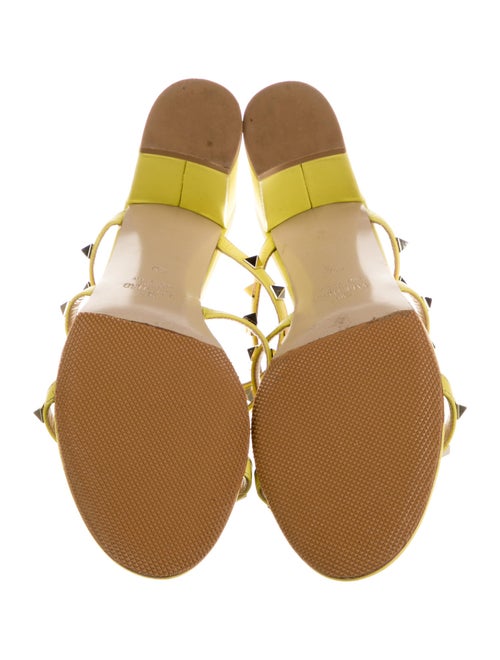 Valentino Rockstud Accents Leather Slides