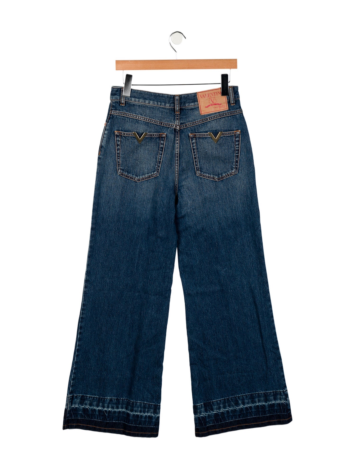 Valentino High-Rise Wide Leg Jeans