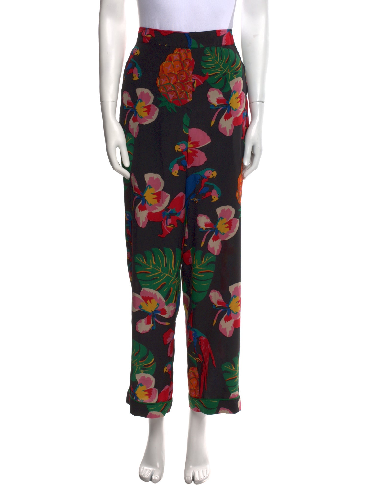 Valentino Silk Wide Leg Pants