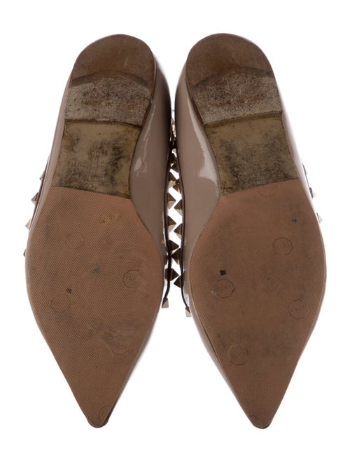 Valentino Rockstud Accents Patent Leather Flats