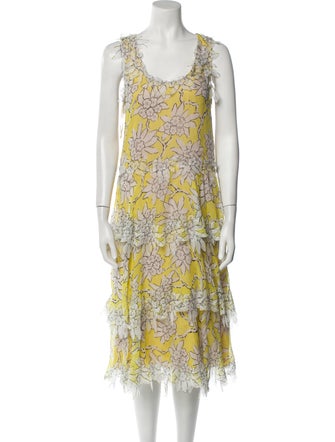 Valentino Silk Midi Length Dress