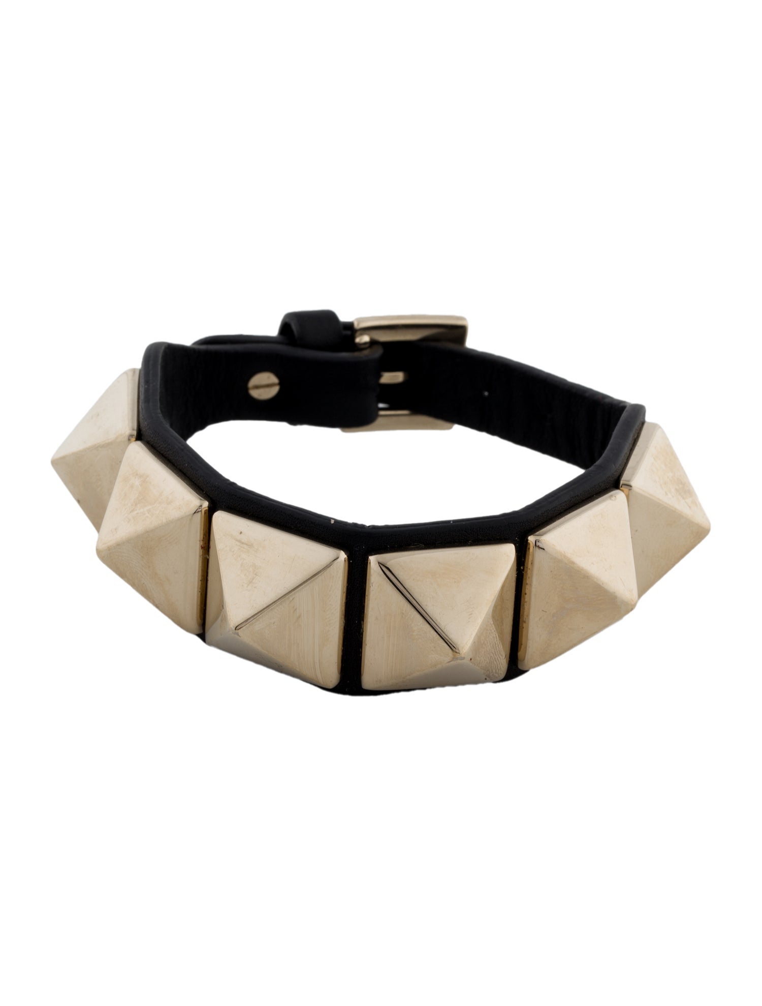 Valentino Studded Leather Wrap Bracelet