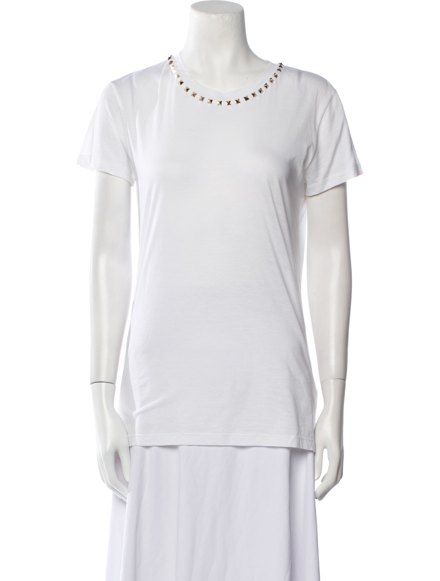 Valentino 09. Rockstud Untitled Scoop Neck T-Shirt