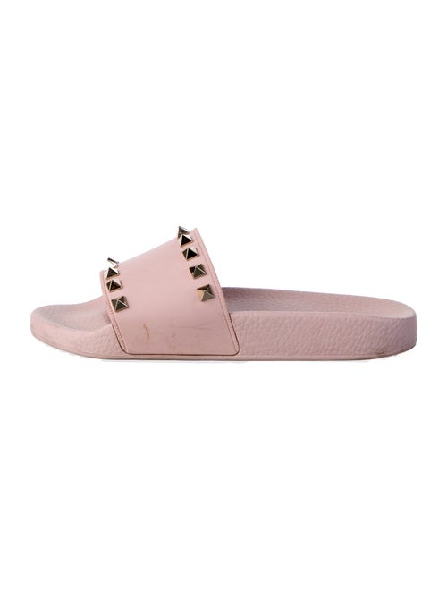 Valentino Rockstud Accents Rubber Slides