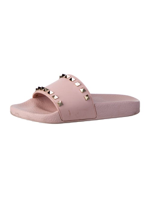 Valentino Rockstud Accents Rubber Slides