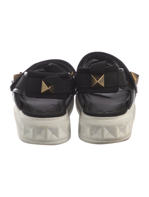 Valentino Rockstud Accents Leather Slides