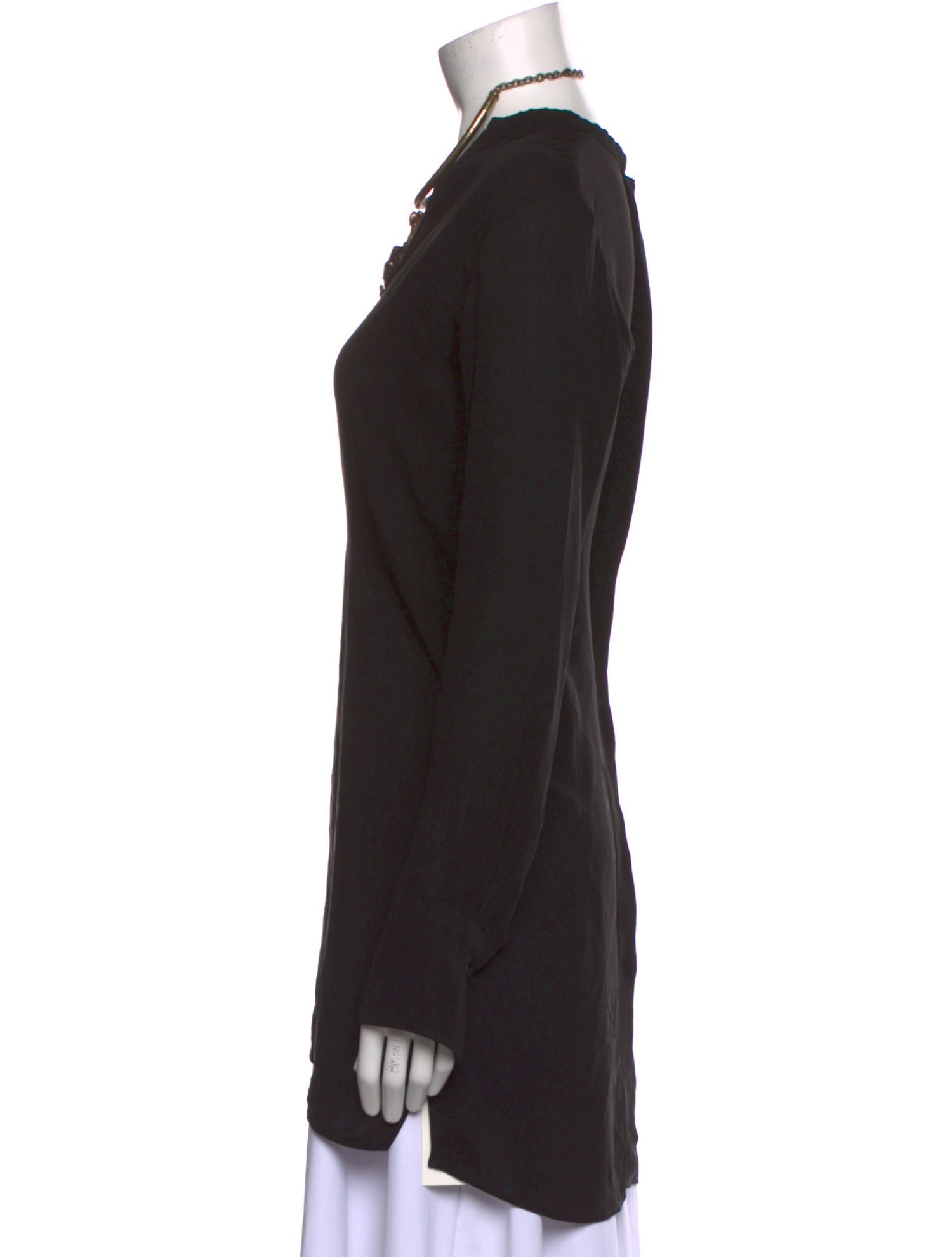 Valentino Silk V-Neck Sweatshirt