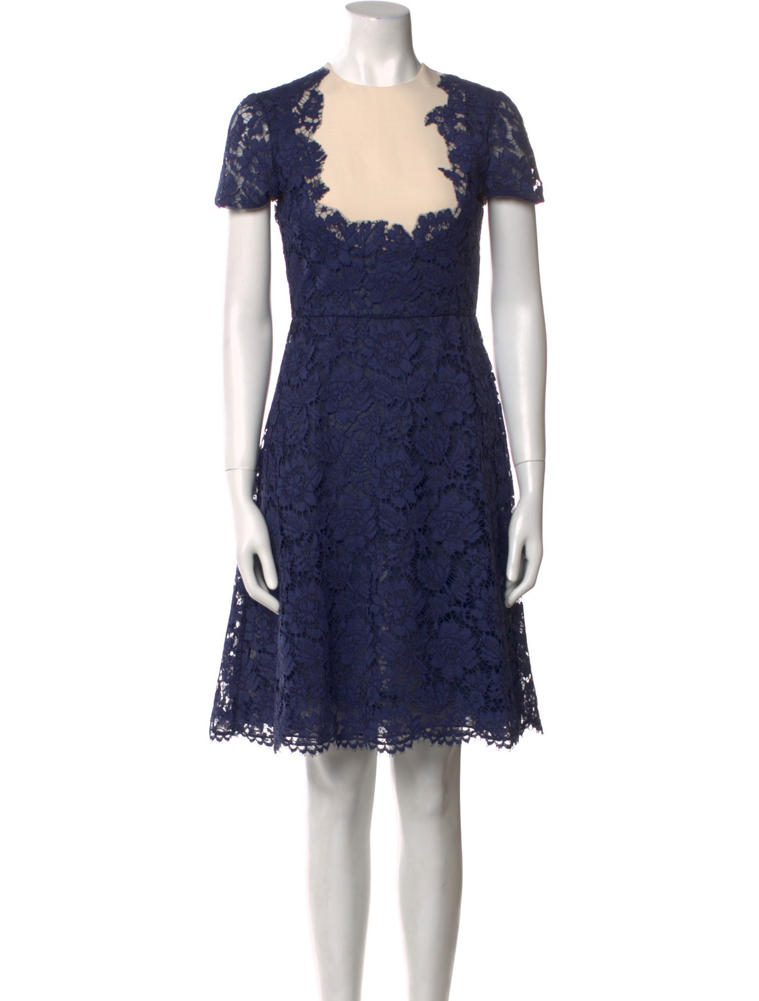 Valentino Lace Knee-Length Dress