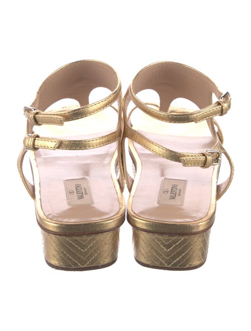 Valentino Leather T-Strap Sandals