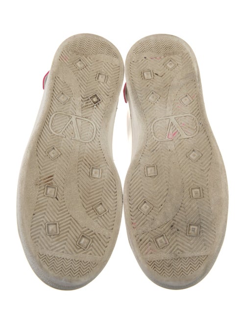 Valentino Leather Colorblock Pattern Sneakers