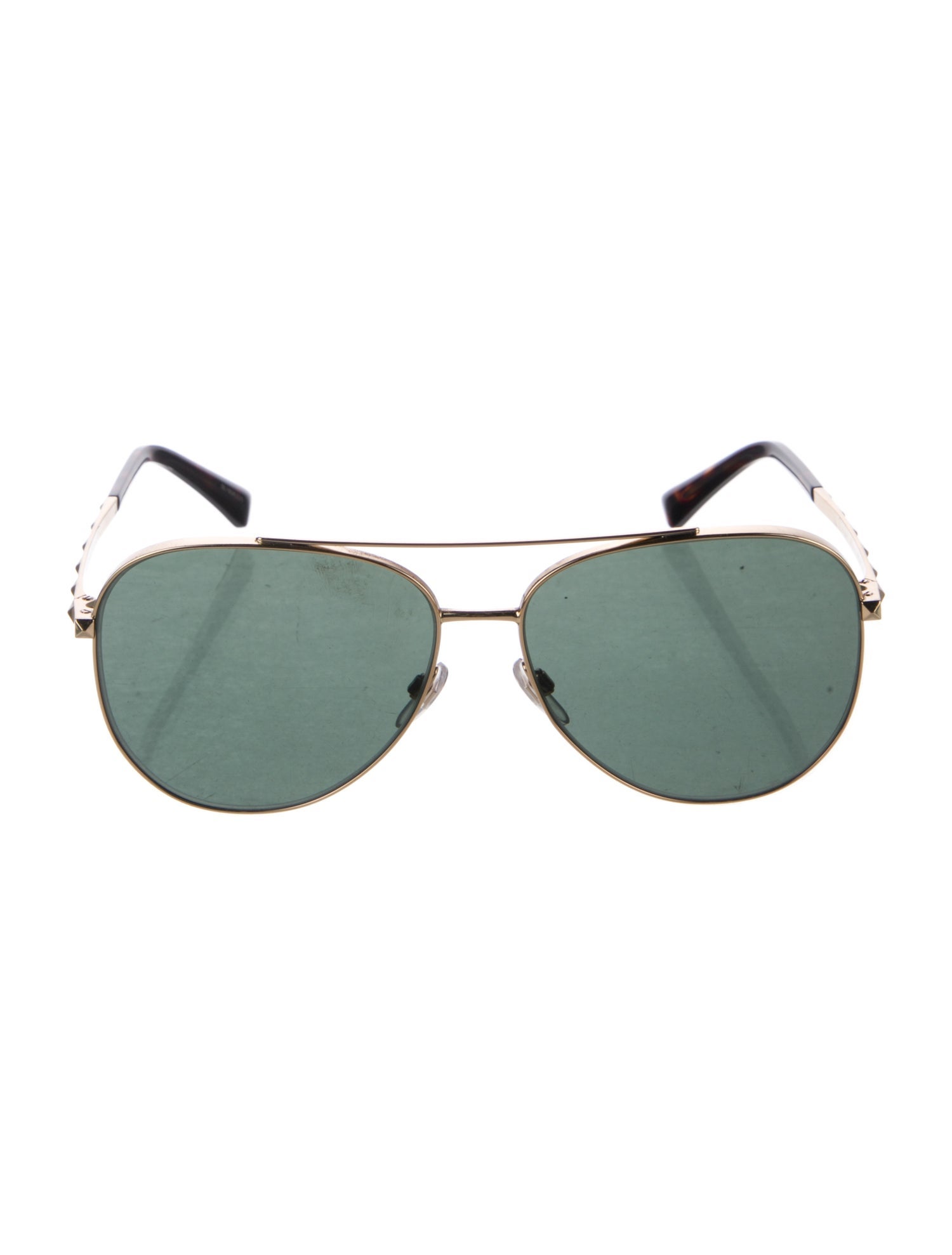 Valentino Rockstud Accents Aviator Sunglasses