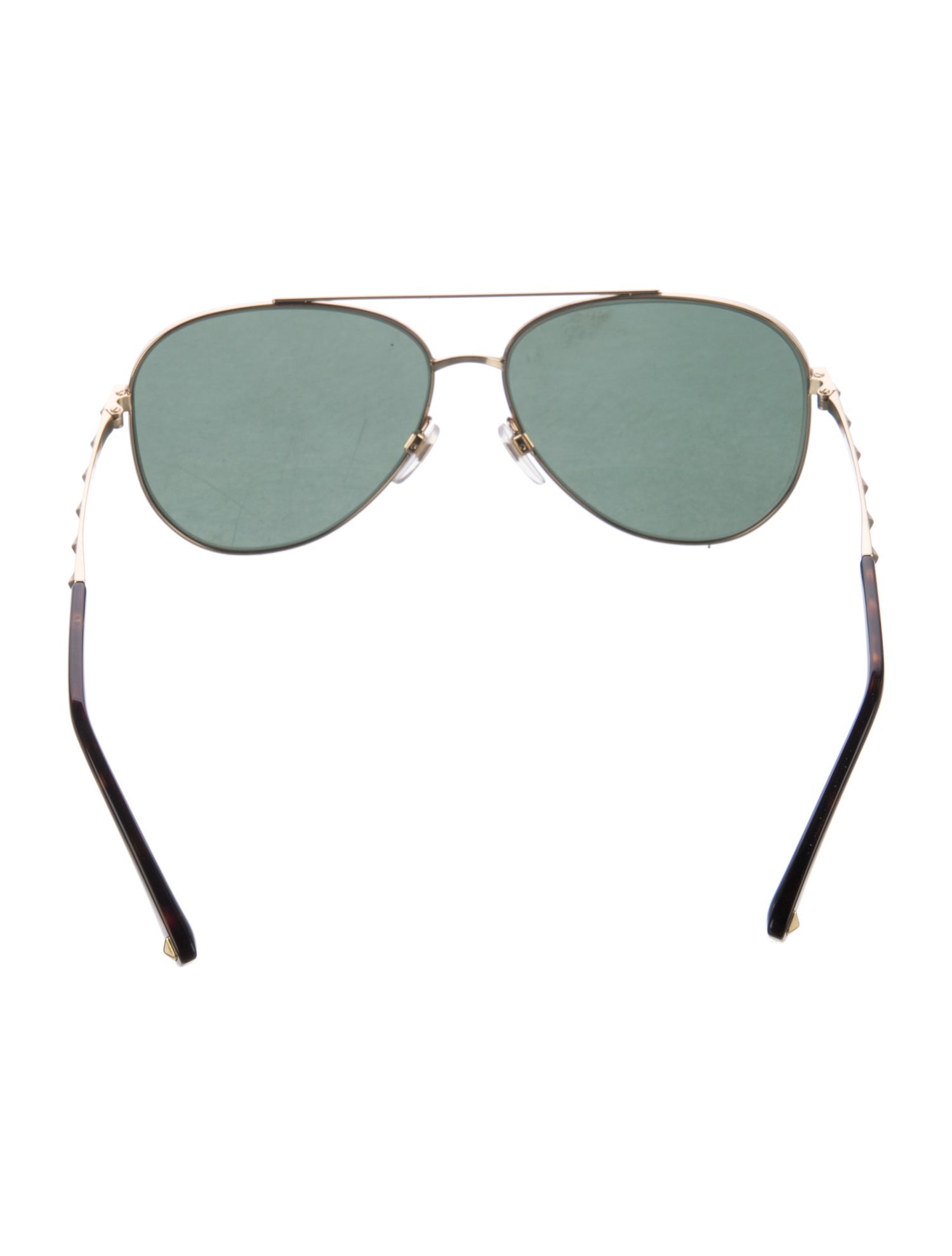 Valentino Rockstud Accents Aviator Sunglasses