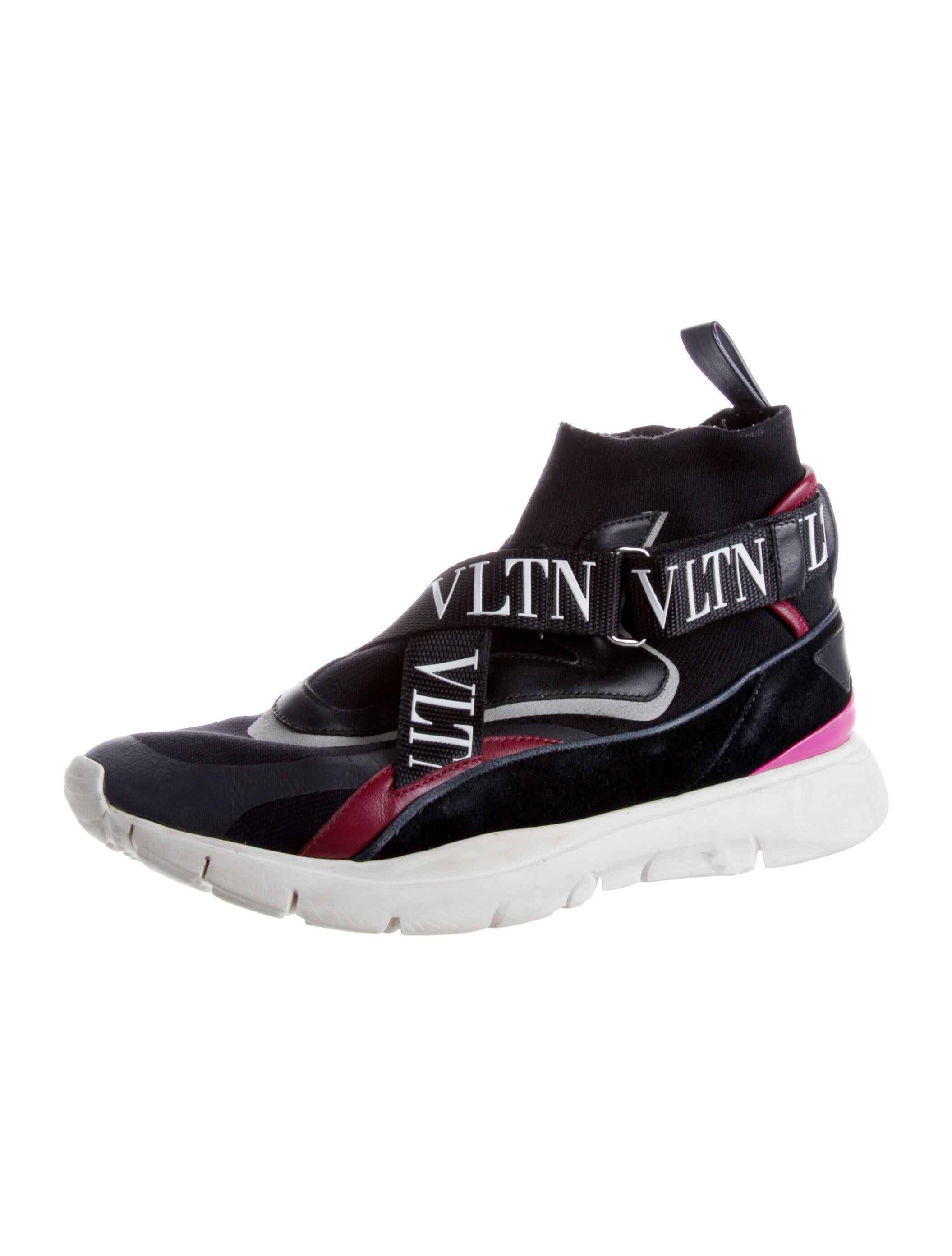 Valentino Rockstud Accents Printed Sock Sneakers