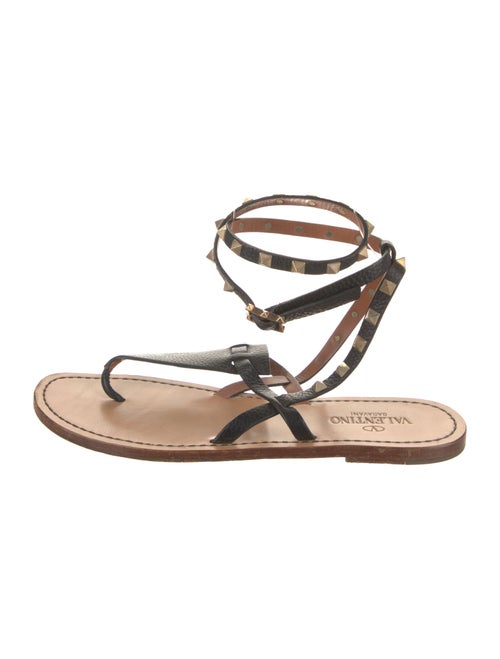 Valentino Rockstud Accents Leather Gladiator Sandals